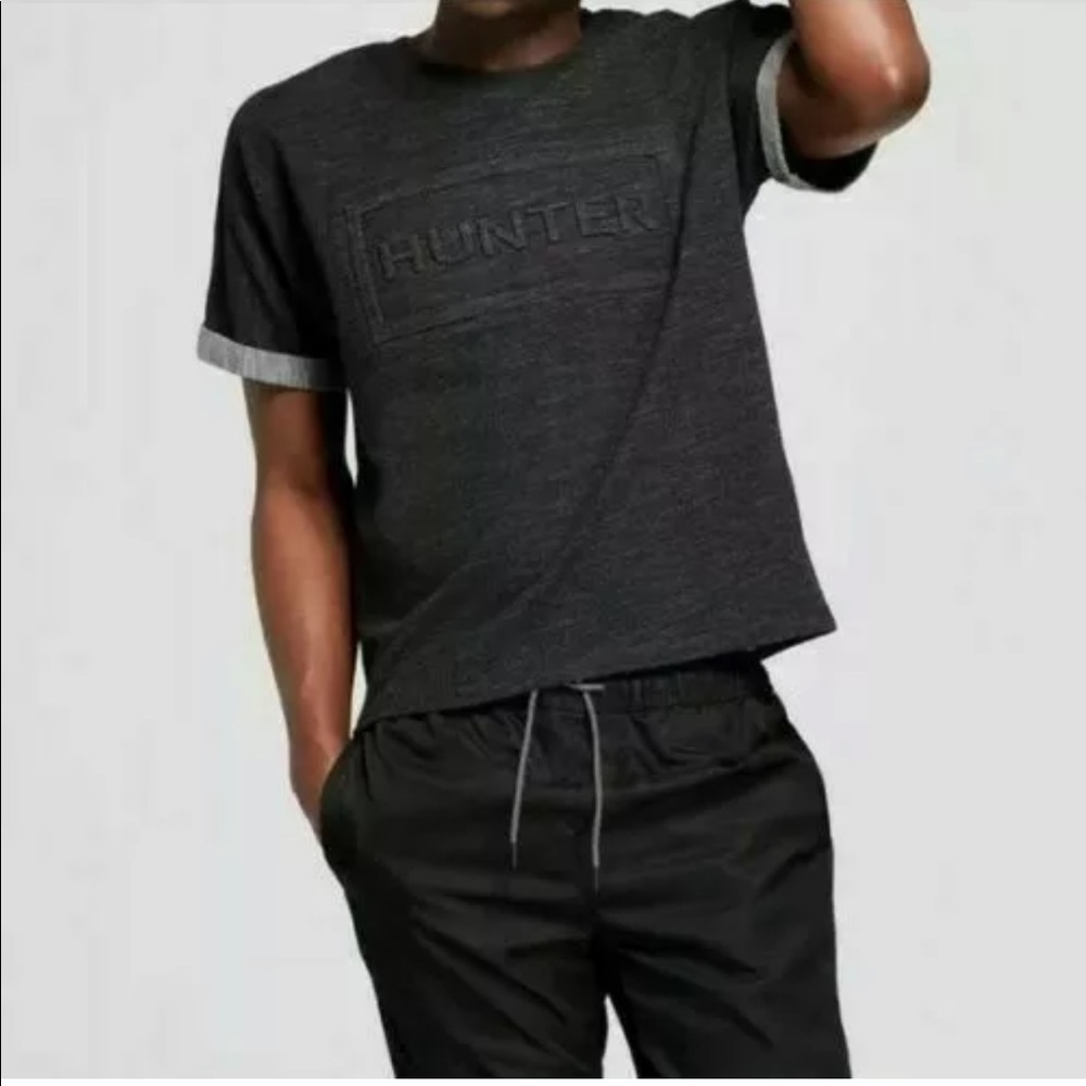 NWT/Hunter target dark grey men short tee/M